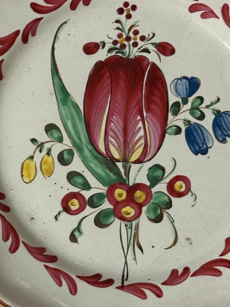 Assiette en faïence française - Saint-Clément/Lunéville, Enlèvement ou Envoi