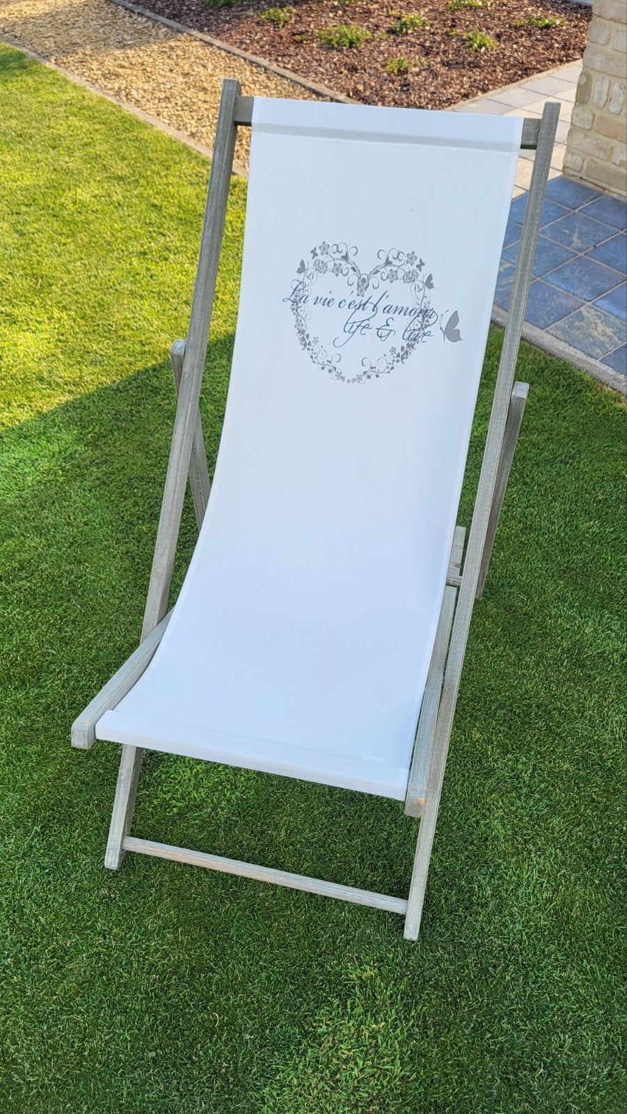 Opvouwbare strandstoel, Tuin en Terras, Ophalen, Zo goed als nieuw, Hout, Verstelbaar