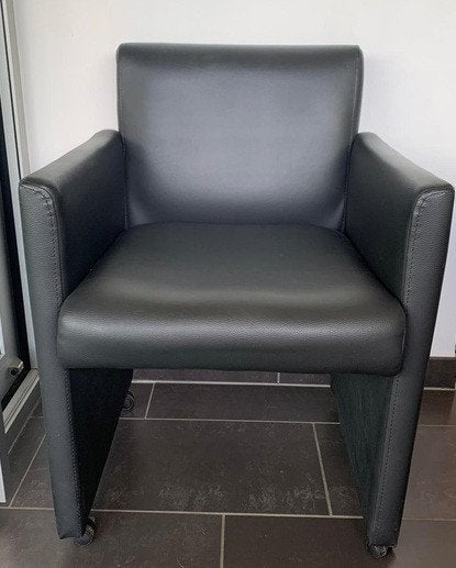 Chaise de salle à manger à roulettes (6 pièces disponibles), Enlèvement, Utilisé, Noir, Cinq, Six Chaises ou plus