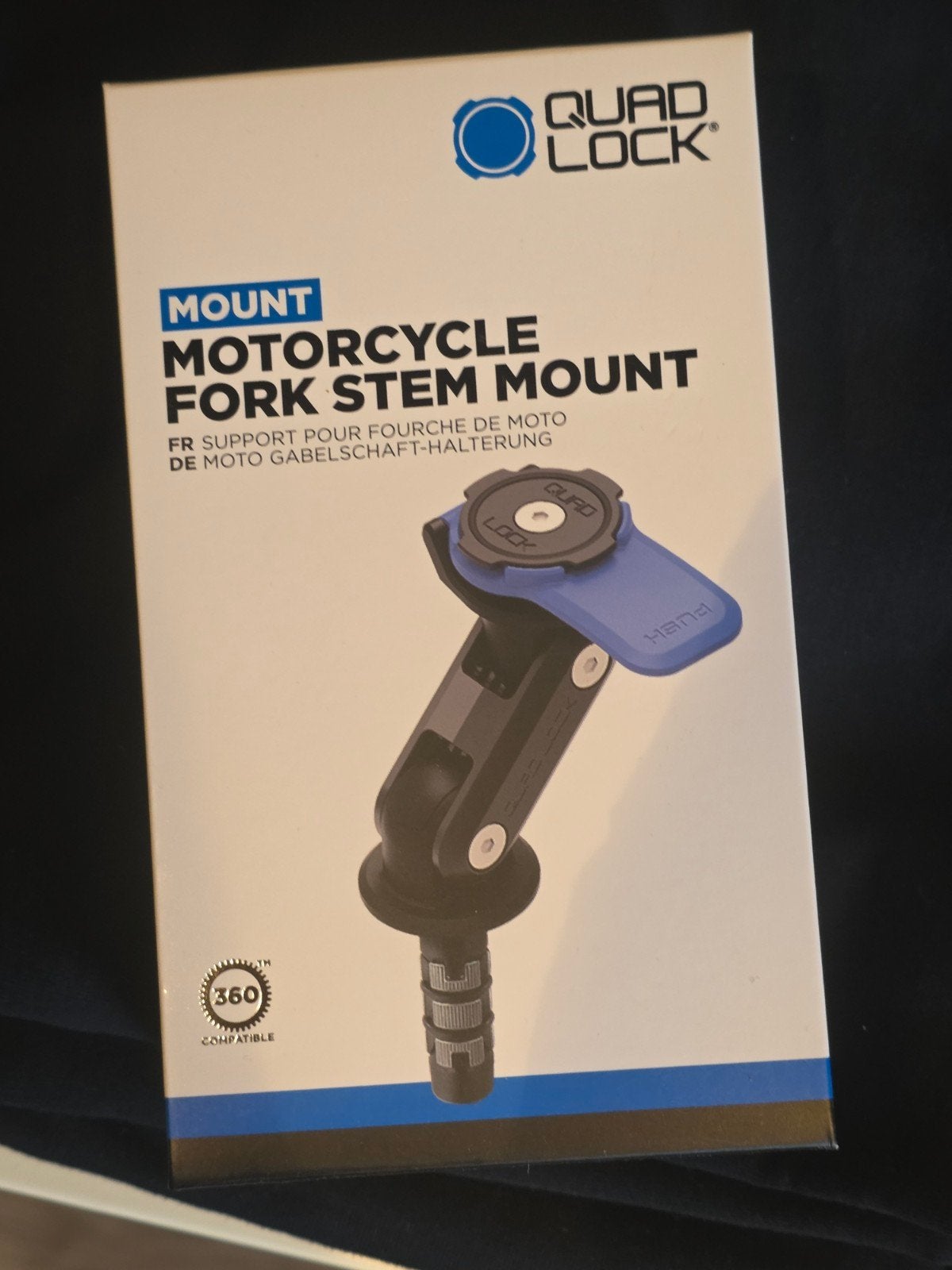 Quadlock Motorcycle Fork stem mount, Telecommunicatie, Telefoonhouders, Ophalen of Verzenden, Nieuw