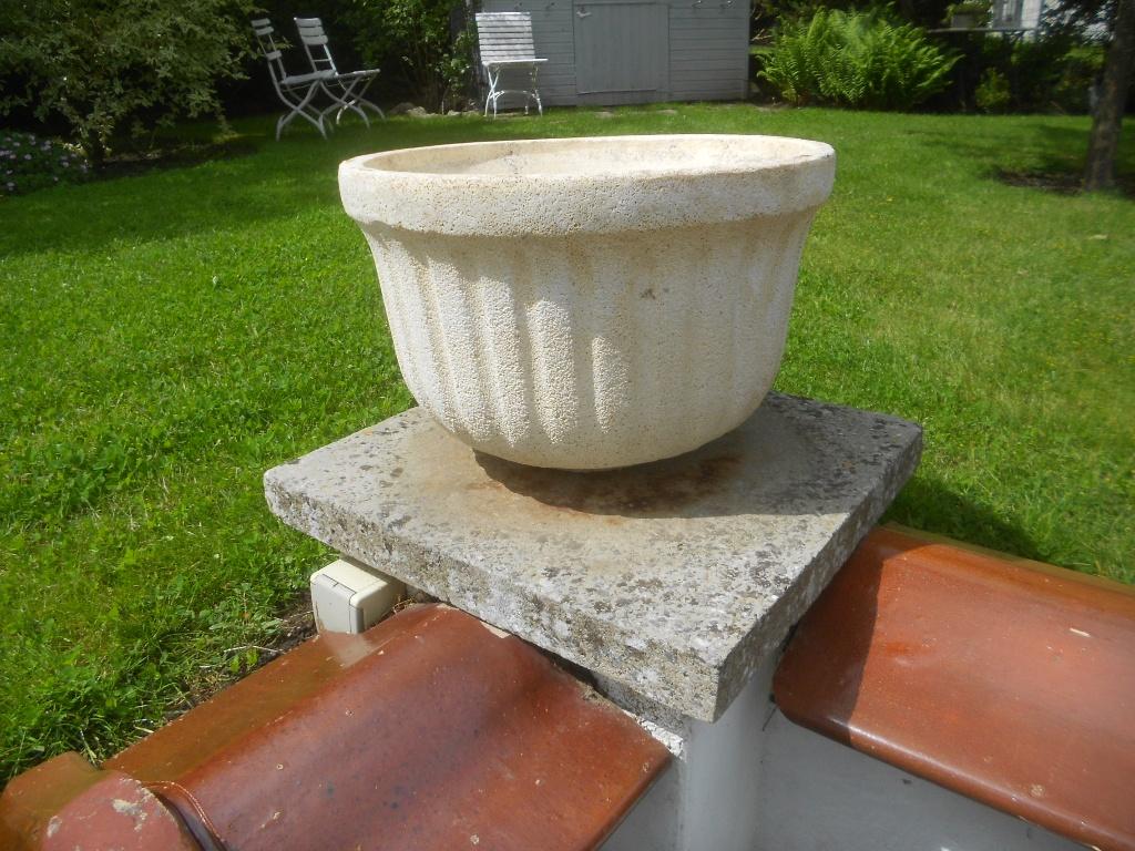 Wastafel -pot -vaas gemaakt gereconstitueerde steen(bloemen), Tuin en Terras, Tuinvazen, Ophalen