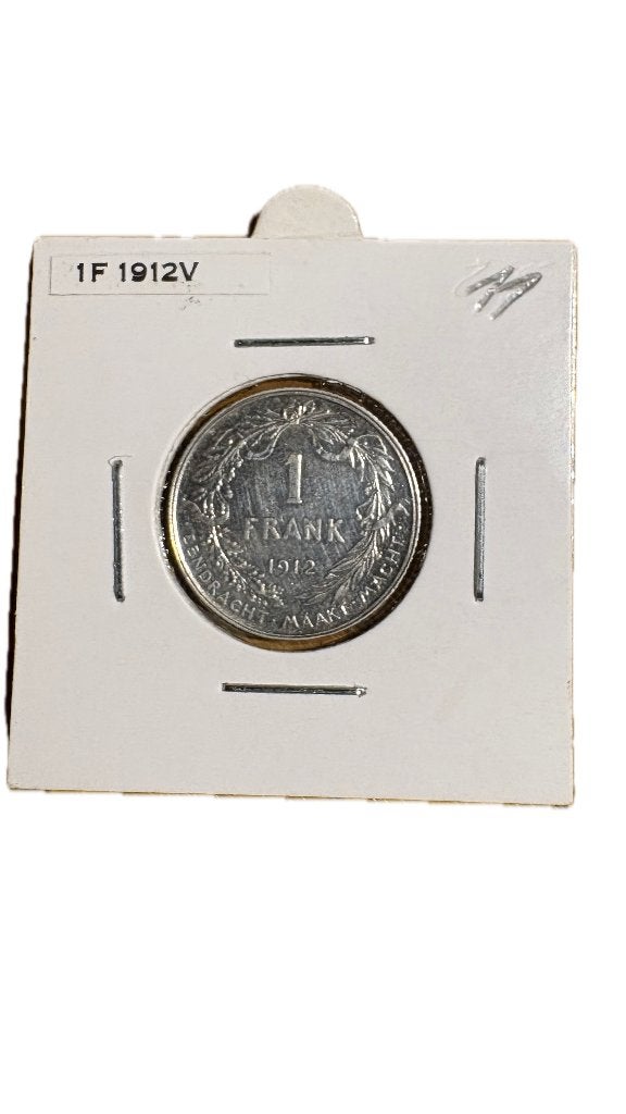 ALBERT I : Argent 1 FRANC 1912V (1), Enlèvement ou Envoi, Argent, Argent