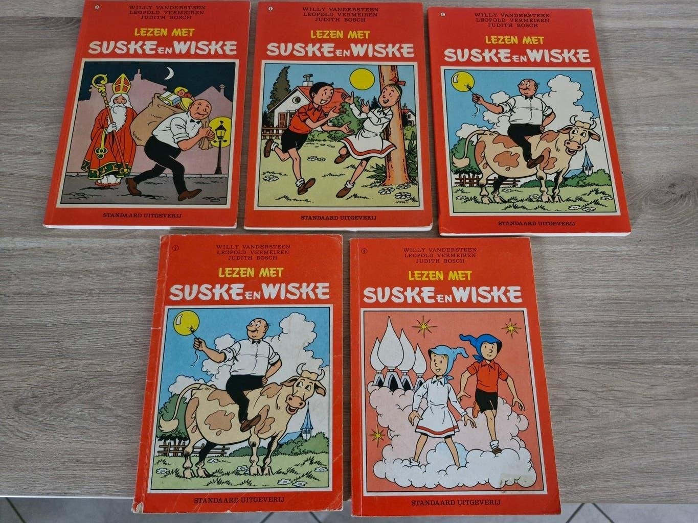 5xLezen met Suske en Wiske, 1,2,3 groot en 2,4 klein formaat, Ophalen of Verzenden, Suske en Wiske, Gebruikt, Boek of Spel