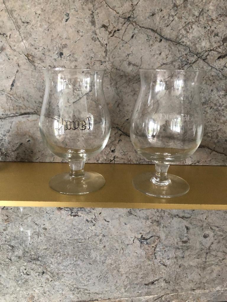 2"Duvel" glazen., Verzamelen, Ophalen, Gebruikt, Duvel