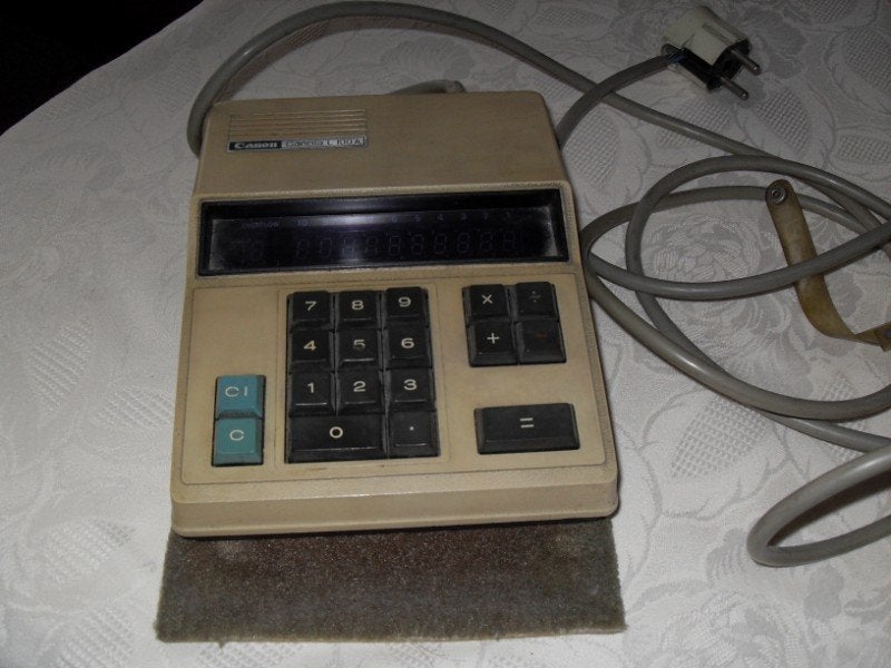 vintage elektrische rekenmachine canon canola, Ophalen of Verzenden, Gebruikt