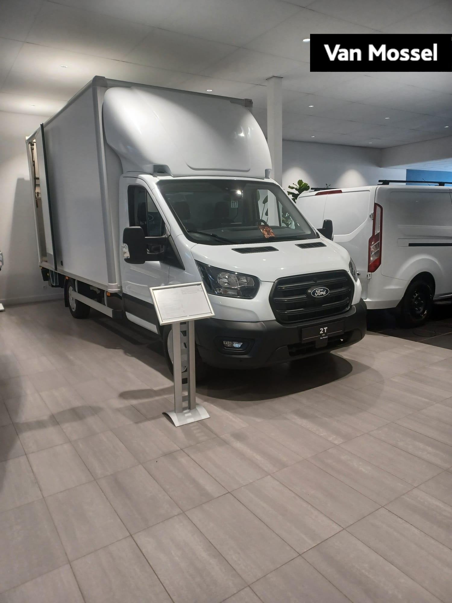 Ford Transit 350L Trend - Meubelbak met laadlift - 360 camer, Auto's, Stof, 4 cilinders, 2500 kg, Wit
