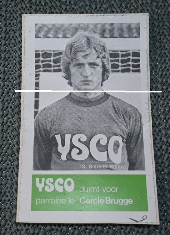 Cercle Brugge / Ysco / 13 Sierens Ronny/ Sticker, Verzamelen, Verzenden, Gebruikt, Poster, Plaatje of Sticker