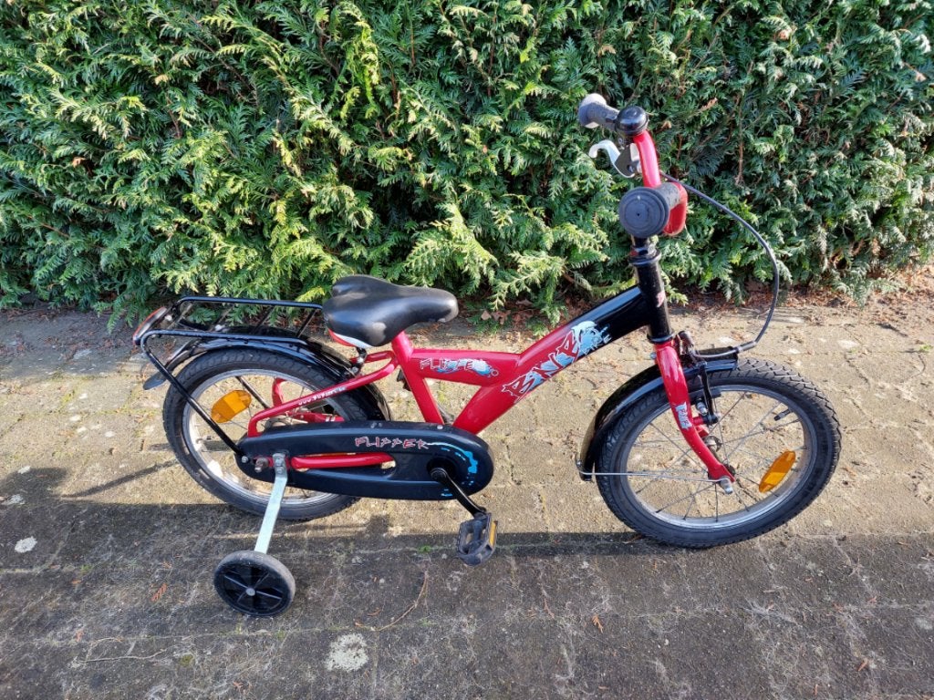 Fiets BNB Flipper met demonteerbare zijwielen, Ophalen, Terugtraprem, Zijwieltjes