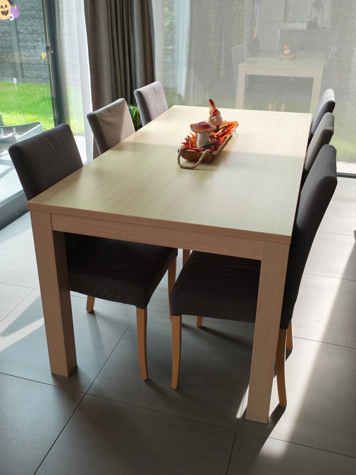 Eettafel en 6 stoelen, Huis en Inrichting, Ophalen, Zo goed als nieuw, Modern, 6 tot 8 stoelen