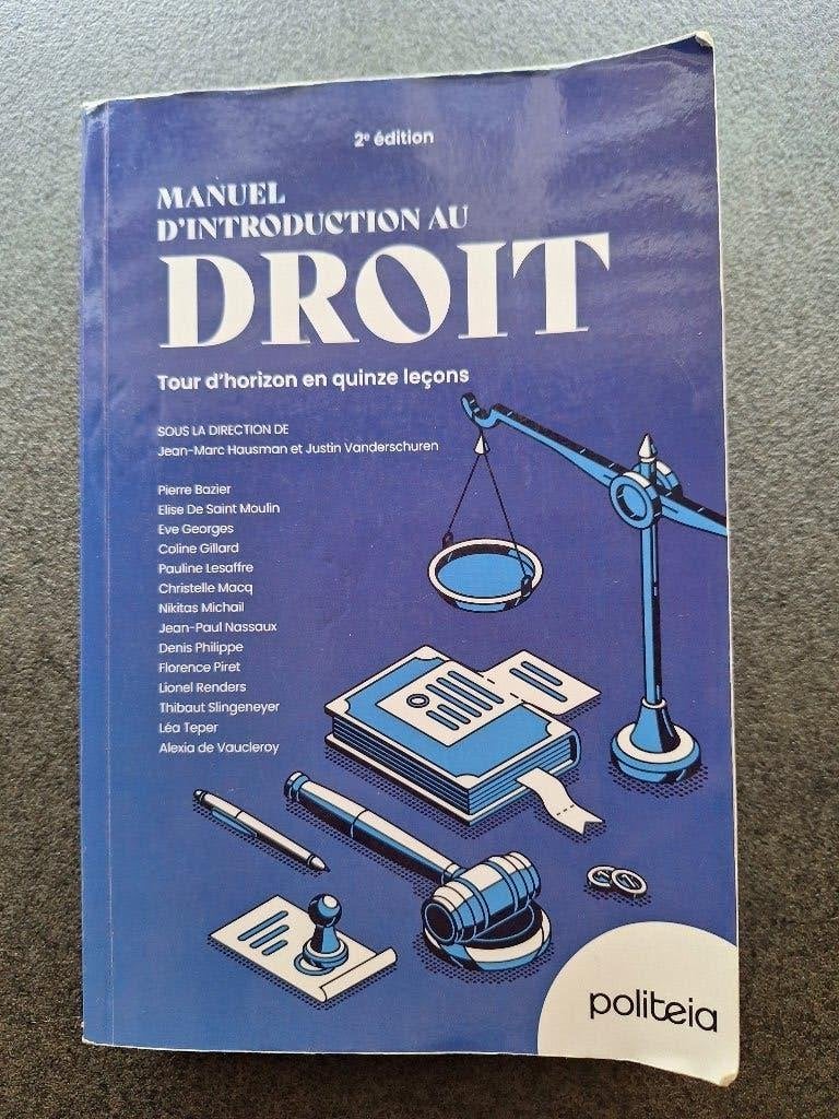 Manuel d'introduction au droit. Tour d'horizon en 15 leçons, Livres, Enlèvement, Utilisé, Enseignement supérieur, Collectif