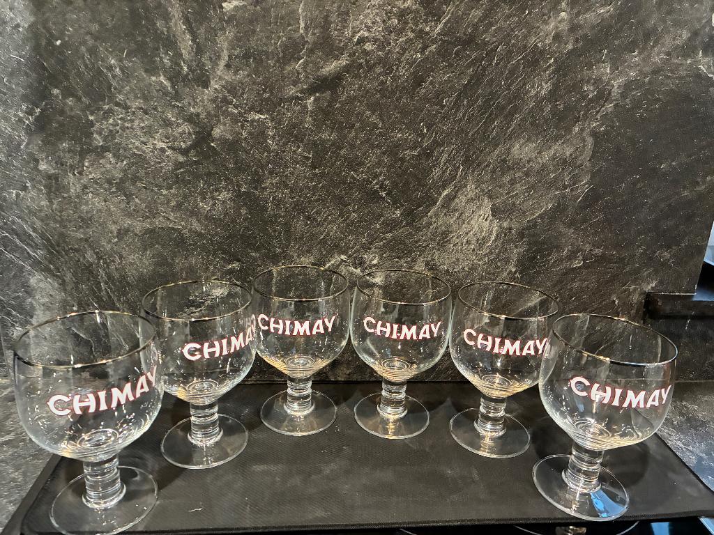Verre Chimay x6, Enlèvement ou Envoi, Comme neuf, Verre ou Verres, Autres marques