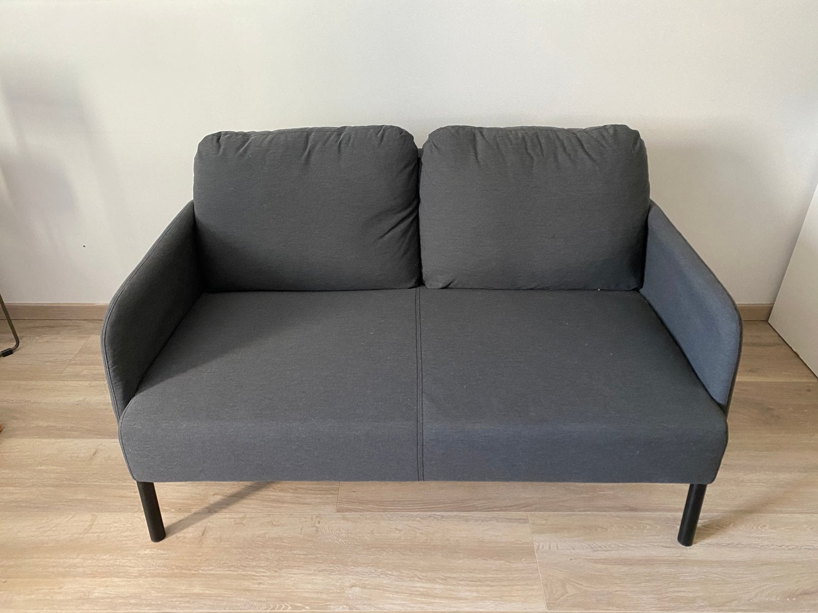 Ikea zetel grijs, Ophalen, Zo goed als nieuw, Tweepersoons, Rechte bank