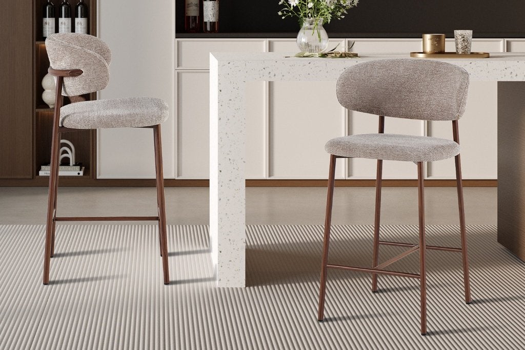 OI PROMO Coco Barstoelen Nieuw zand kleur +Gratis Levering, Ophalen of Verzenden, Nieuw, Metaal, Met voetsteun