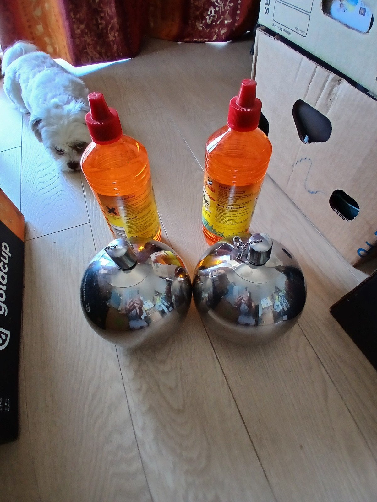 olie lampen met olie, Tuin en Terras, Ophalen