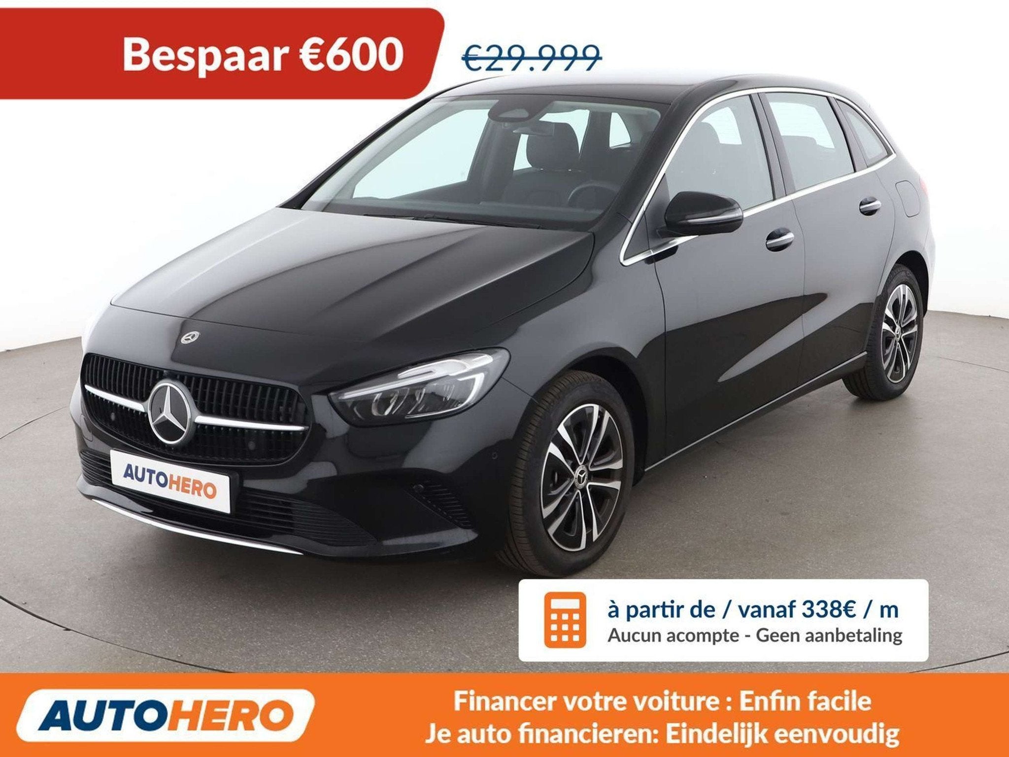 Mercedes-Benz B-Klasse 250 B 250e Progressive (bj 2024), Auto's, Gebruikt, Adaptive Cruise Control, Zwart, 5 zetels