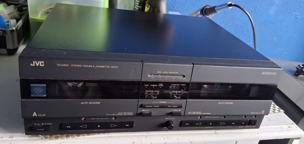 Jvc dubbel cassette deck, Audio, Tv en Foto, Tuners, Ophalen
