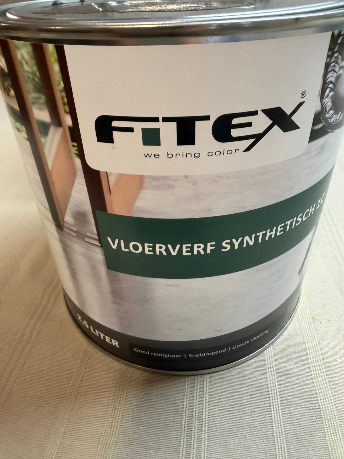 Fitex zwarte vloerverf 2,5liter, Ophalen of Verzenden, Nieuw