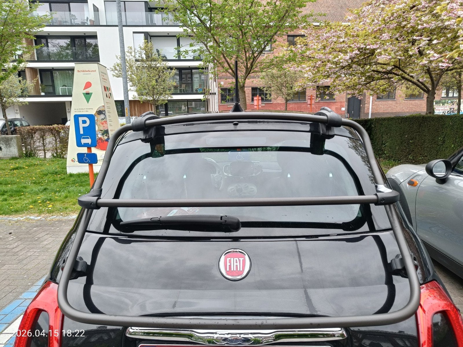 fiat 500 sky/snowboard rek en wind kappen, Ophalen, Zo goed als nieuw