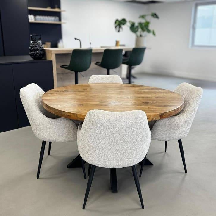 Tables de salle à manger ovales et rondes en mangue | Prix, Maison & Meubles, Tables | Tables à manger, Enlèvement ou Envoi, Ovale