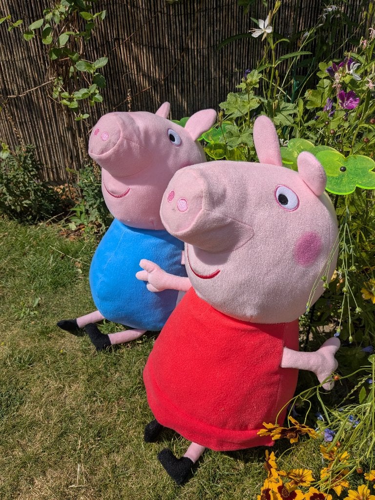 Peppa Pig knuffels XL (Peppa & George), Ophalen, Overige merken, Overige typen, Middelgroot (20 tot 80 cm)