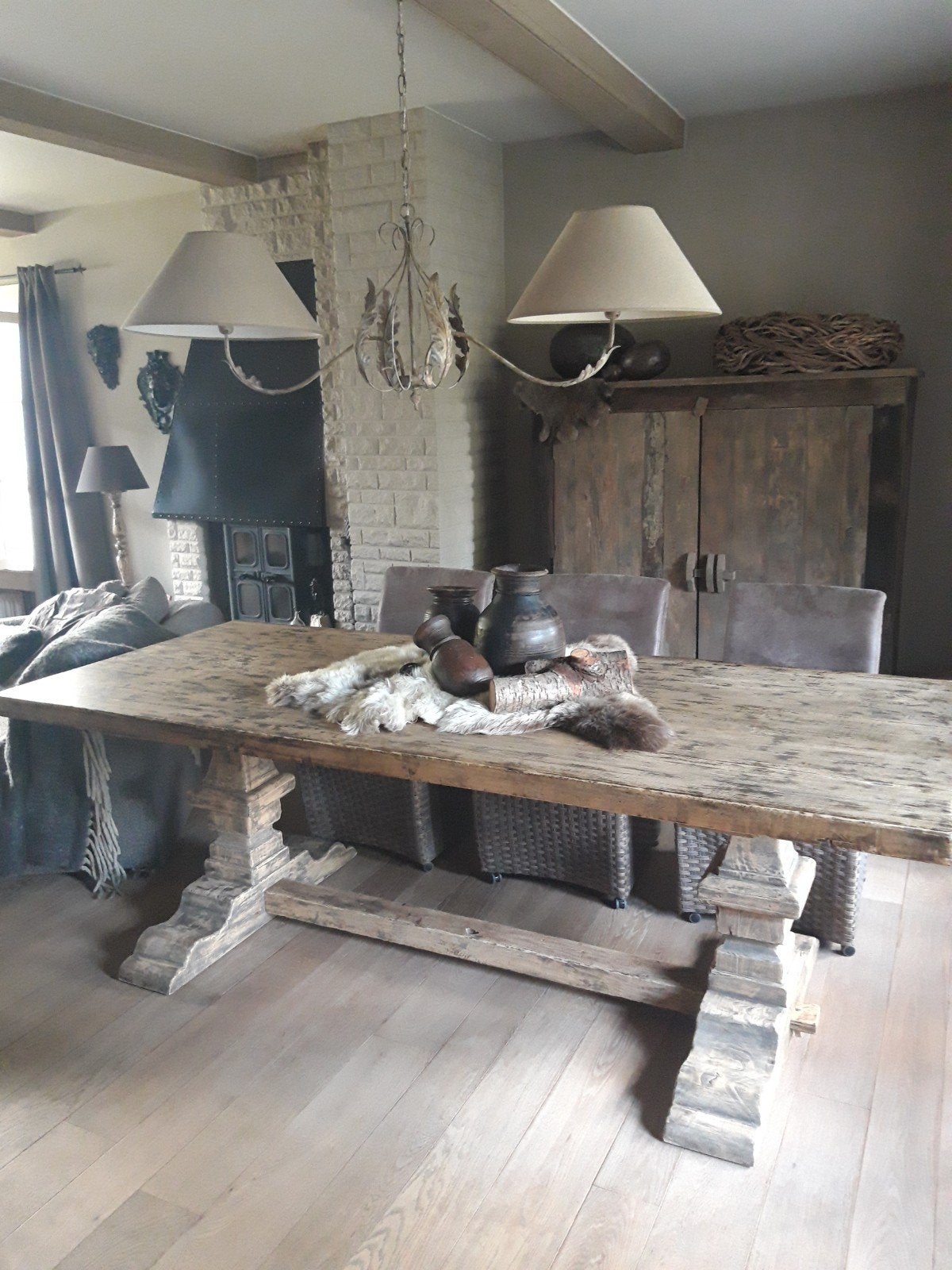 belle nouvelle table de monastère, Maison & Meubles, Tables | Tables à manger, Comme neuf, 100 à 150 cm, Enlèvement, Chêne