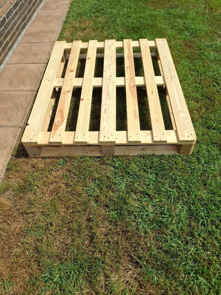 3 NIEUWE paletten ( geen europaletten), Doe-het-zelf en Bouw, Hout en Planken, Ophalen, Nieuw