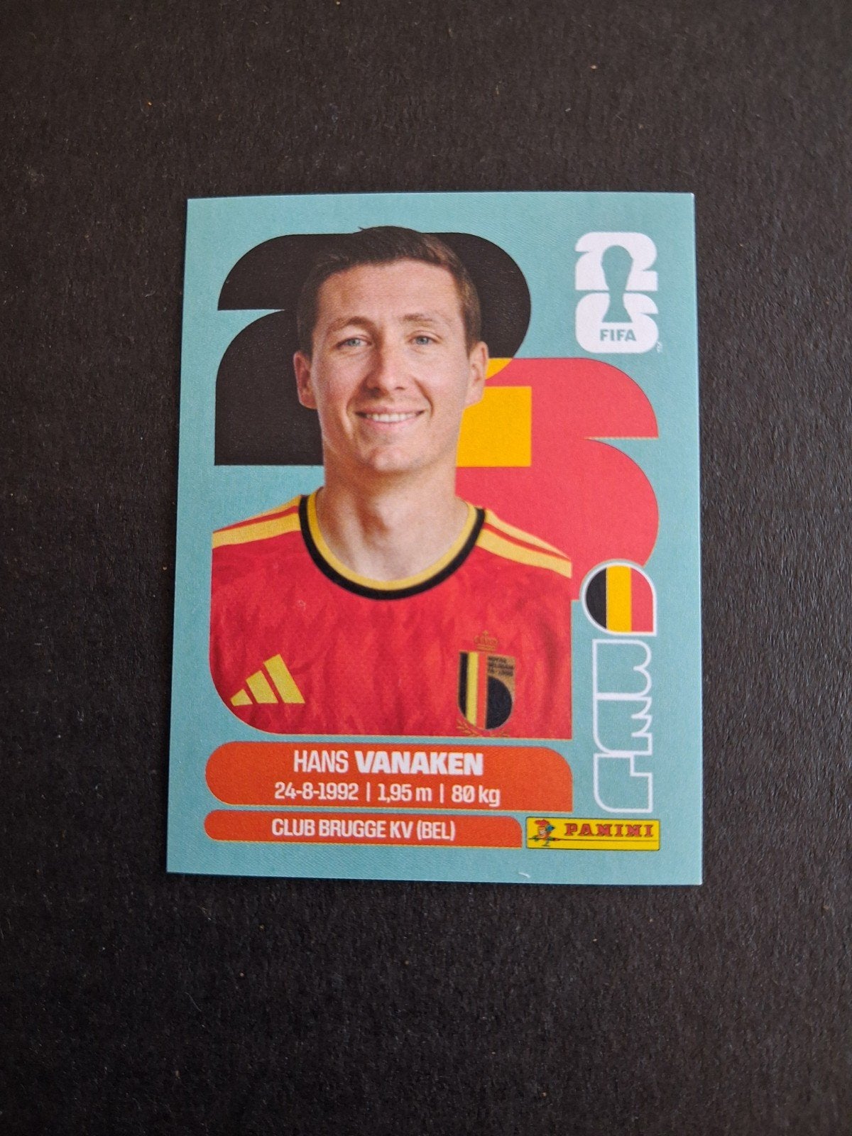 Panini Coupe du Monde de la FIFA 2026 « BEL14 HANS Vanaken », Envoi, Neuf, Autocollant