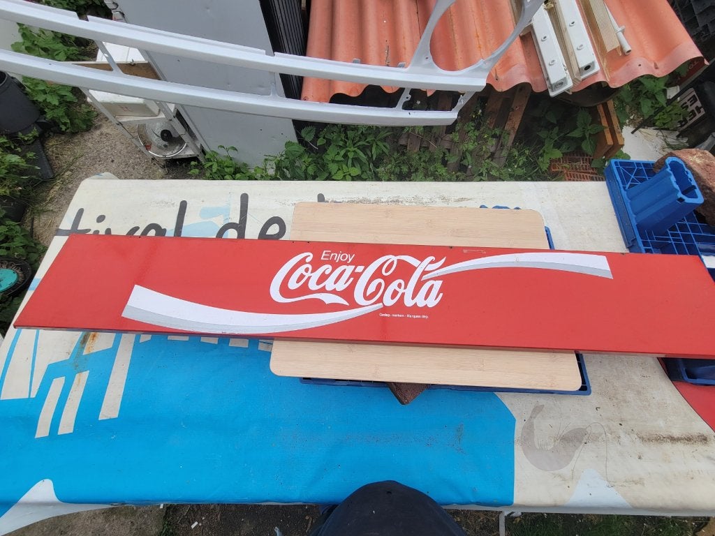 plaque coca cola, Ophalen, Gebruikt, Reclamebord