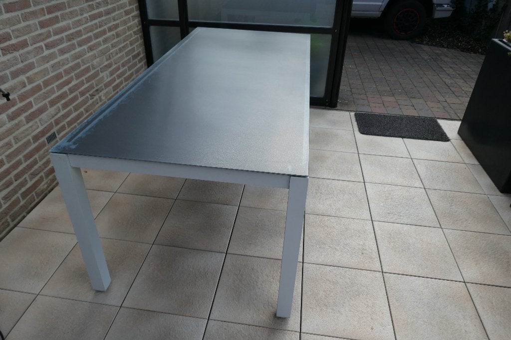 Tuintafel, Tuin en Terras, Tuintafels, Ophalen, Gebruikt, Rechthoekig, Aluminium