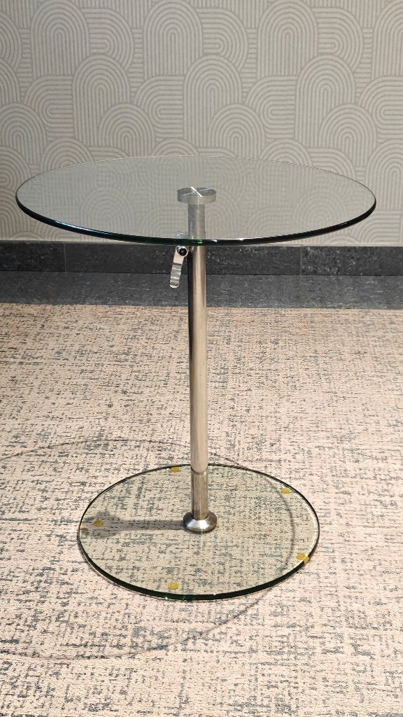 Design bijzettafel, Rond, Moins de 55 cm, Comme neuf, Verre
