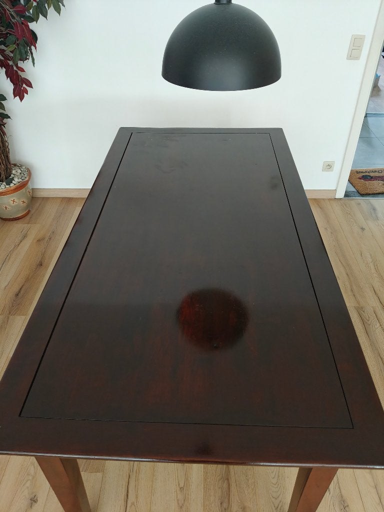 Donkere stevig eettafel 180x90 4pers / 6pers, Ophalen
