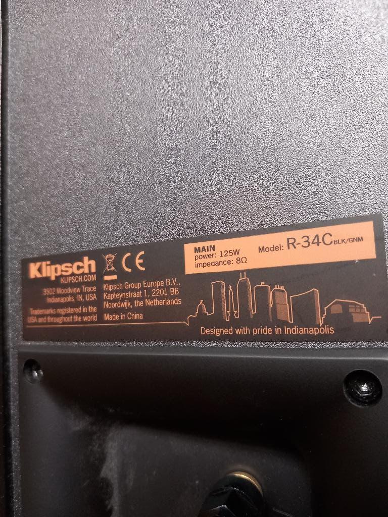 Klipsch centerspeaker, Audio, Tv en Foto, Luidsprekerboxen, Ophalen, Zo goed als nieuw, Center speaker, Overige merken