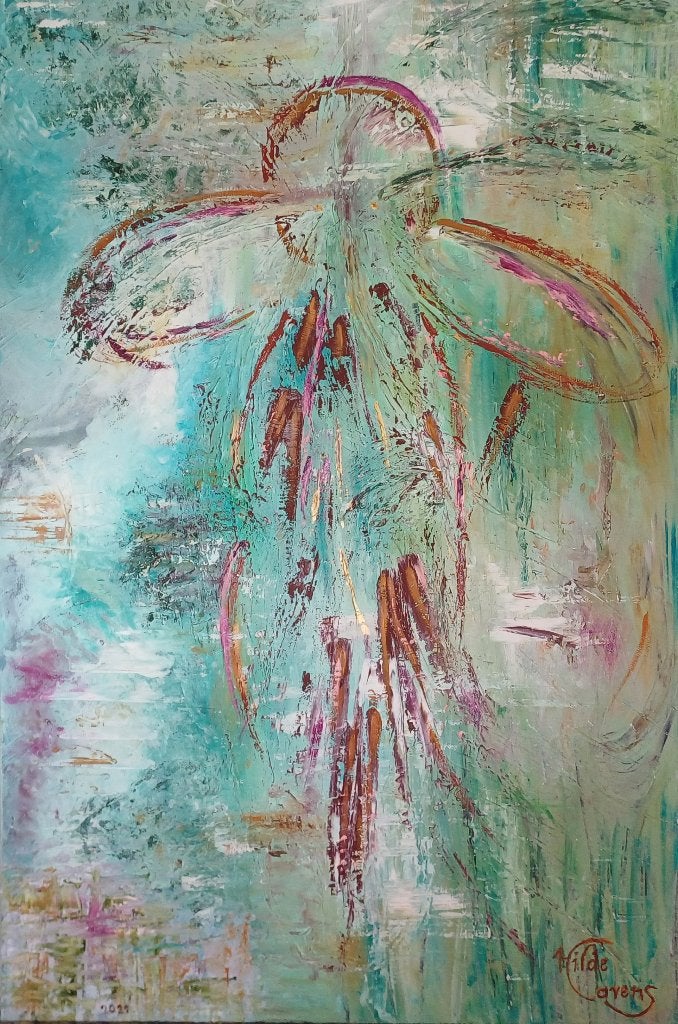 Abstract schilderij, olieverf paletmes, nieuw., Antiquités & Art, Art | Peinture | Moderne, Enlèvement, Peinture à l'huile, Abstrait