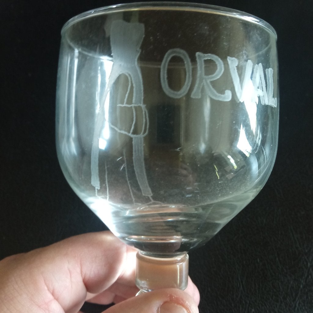 verre ORVAL et les deux moines, Enlèvement ou Envoi, Utilisé, Verre ou Verres, Autres marques