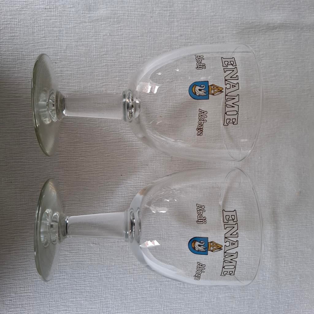 2 glazen voor ENAME abdijbier, Verzamelen, Ophalen