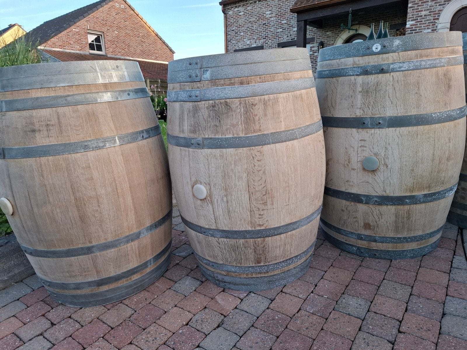 Bordeaux & bourgogne wijntonnen als waterton id tuin!, Tuin en Terras, Regentonnen, Ophalen