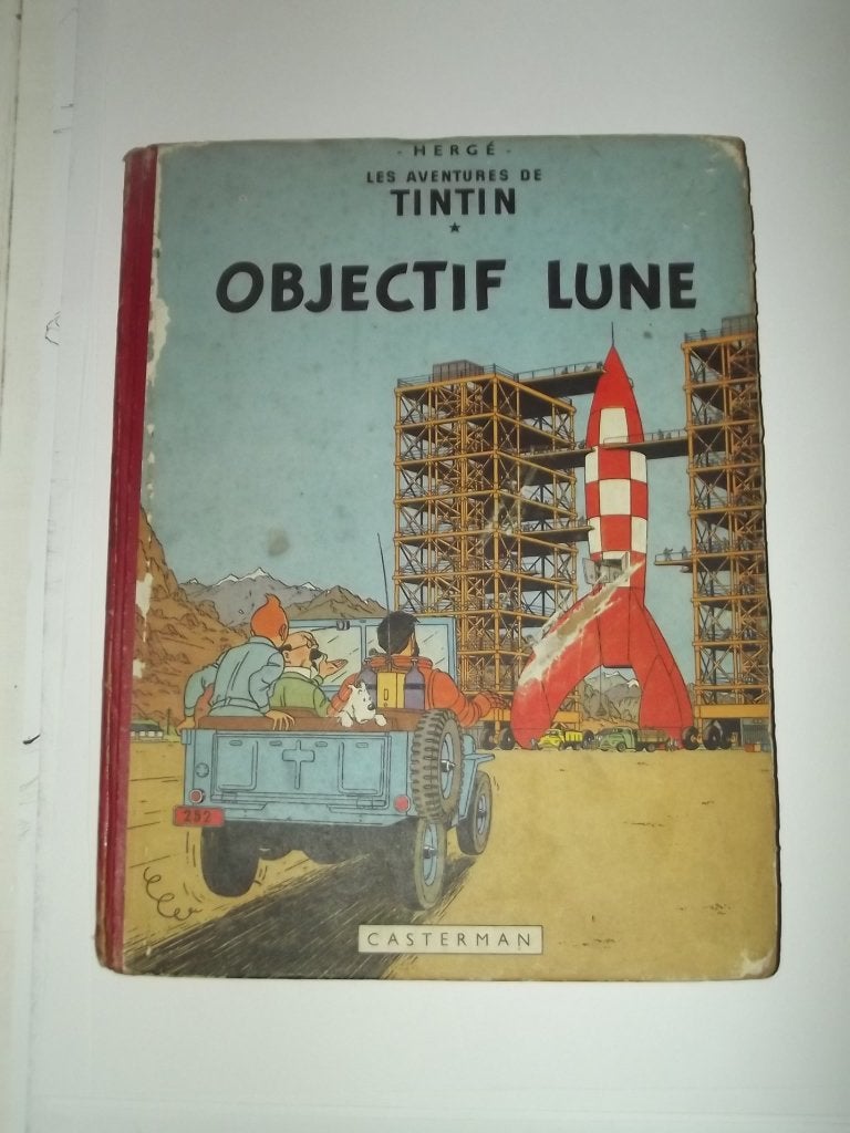 tintin - Objectif Lune / EO 1953, Livres, BD, Une BD, Enlèvement ou Envoi, Utilisé, Hergé.