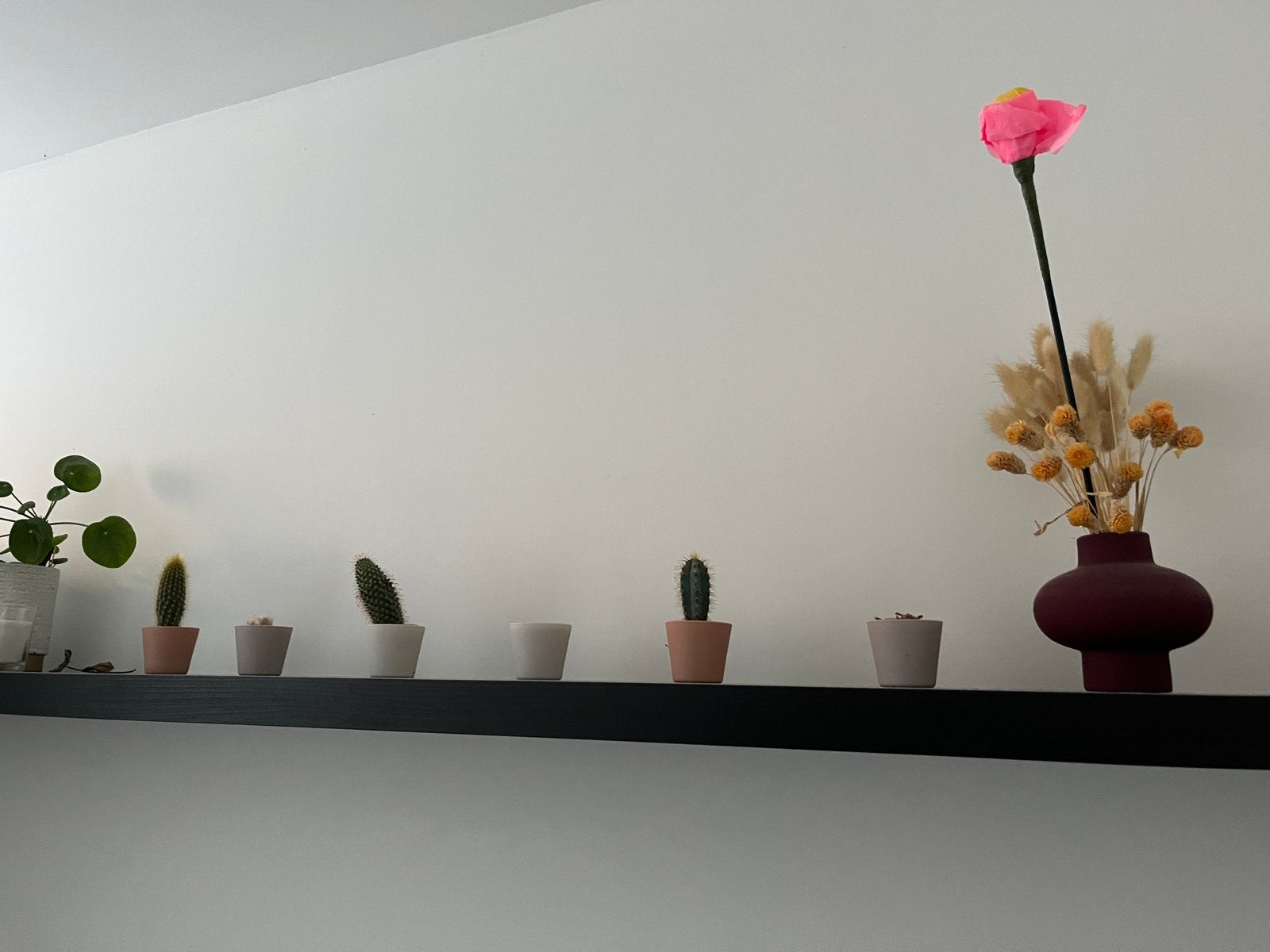 Wandplank 190x26cm zwart houtmotief, Ophalen, Gebruikt