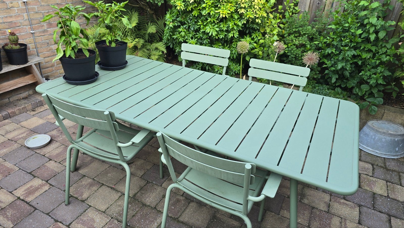 Fermob Luxembourg tuinset, kleur cactus, Tuin en Terras, Ophalen, Tuinset