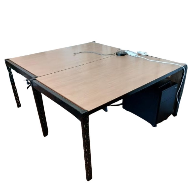 3 bureaux SpeedRack réversibles + 2 caissons, 90 cm, Autres marques, Autres types, Métal