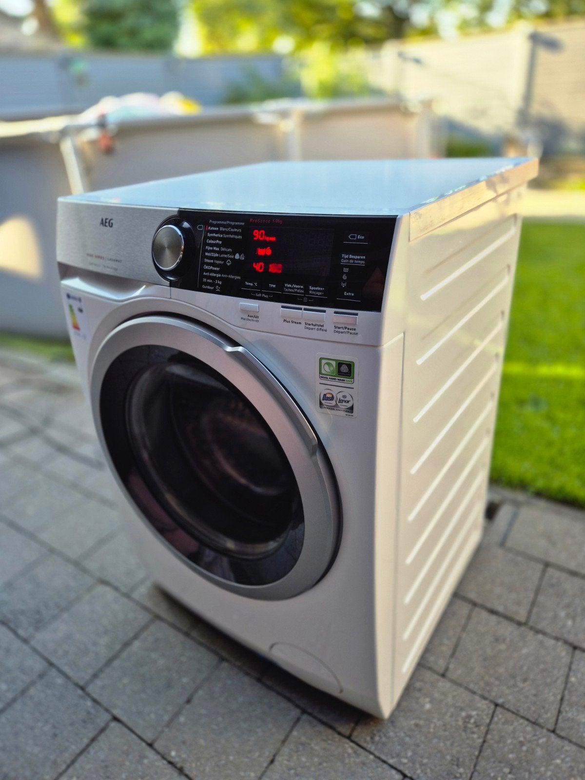 AEG WASMACHINE 9KG A +++ IN HEEL GOEDE STAAT., Elektronische apparatuur, Ophalen