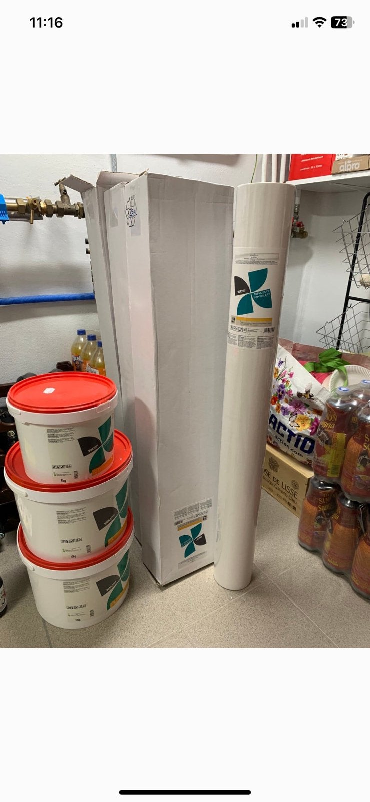 Colora vliesbehang + lijm, Doe-het-zelf en Bouw, Ophalen, Zo goed als nieuw