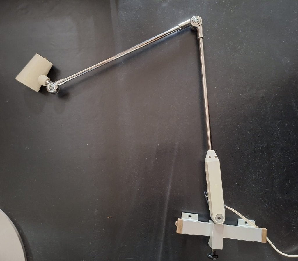 Derungs wandlamp, bureaulamp, werkbanklamp, Swiss made, Ophalen of Verzenden