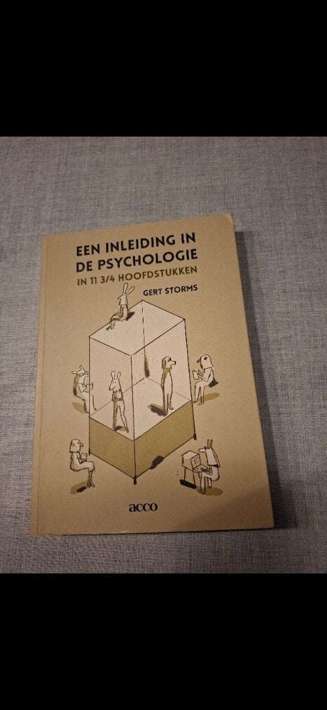 Studieboek Een inleiding in de psychologie, Enlèvement ou Envoi, Comme neuf, Enseignement supérieur, Gert Storms