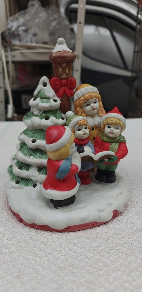 theelicht groep zingende kinderen kerstmis, Ophalen of Verzenden, Zo goed als nieuw