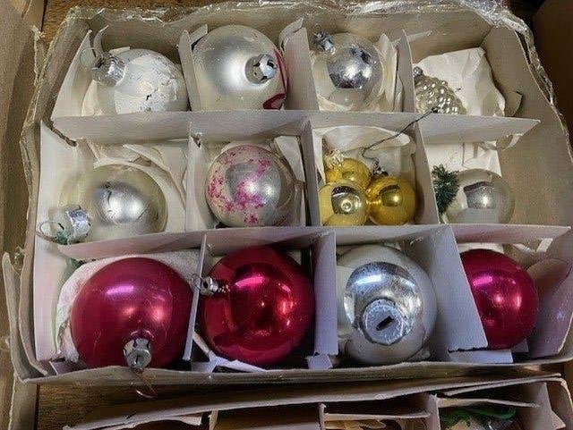 Partij/lot vintage kerstballen, Diversen, Kerst, Ophalen, Gebruikt