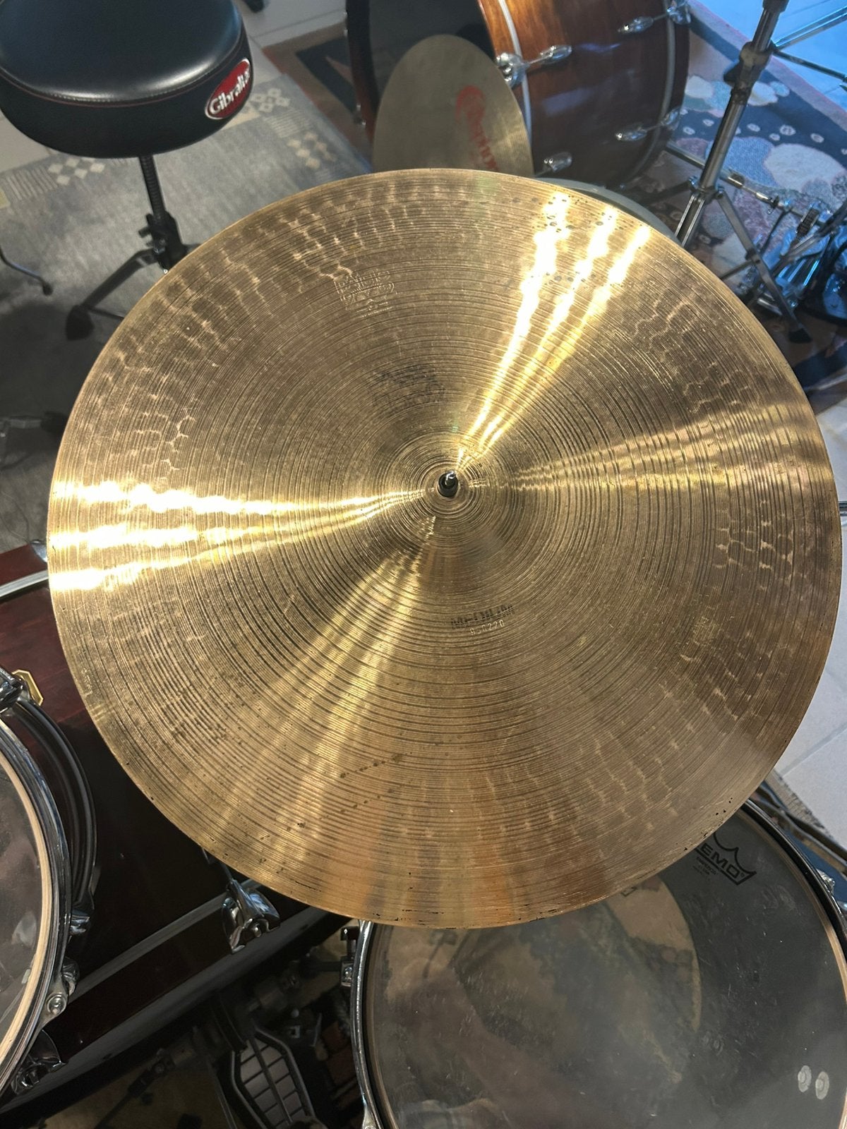 Cymbale vintage Paiste 2002 medium 20 black label 70/80’s, Musique & Instruments, Batteries & Percussions, Enlèvement, Utilisé