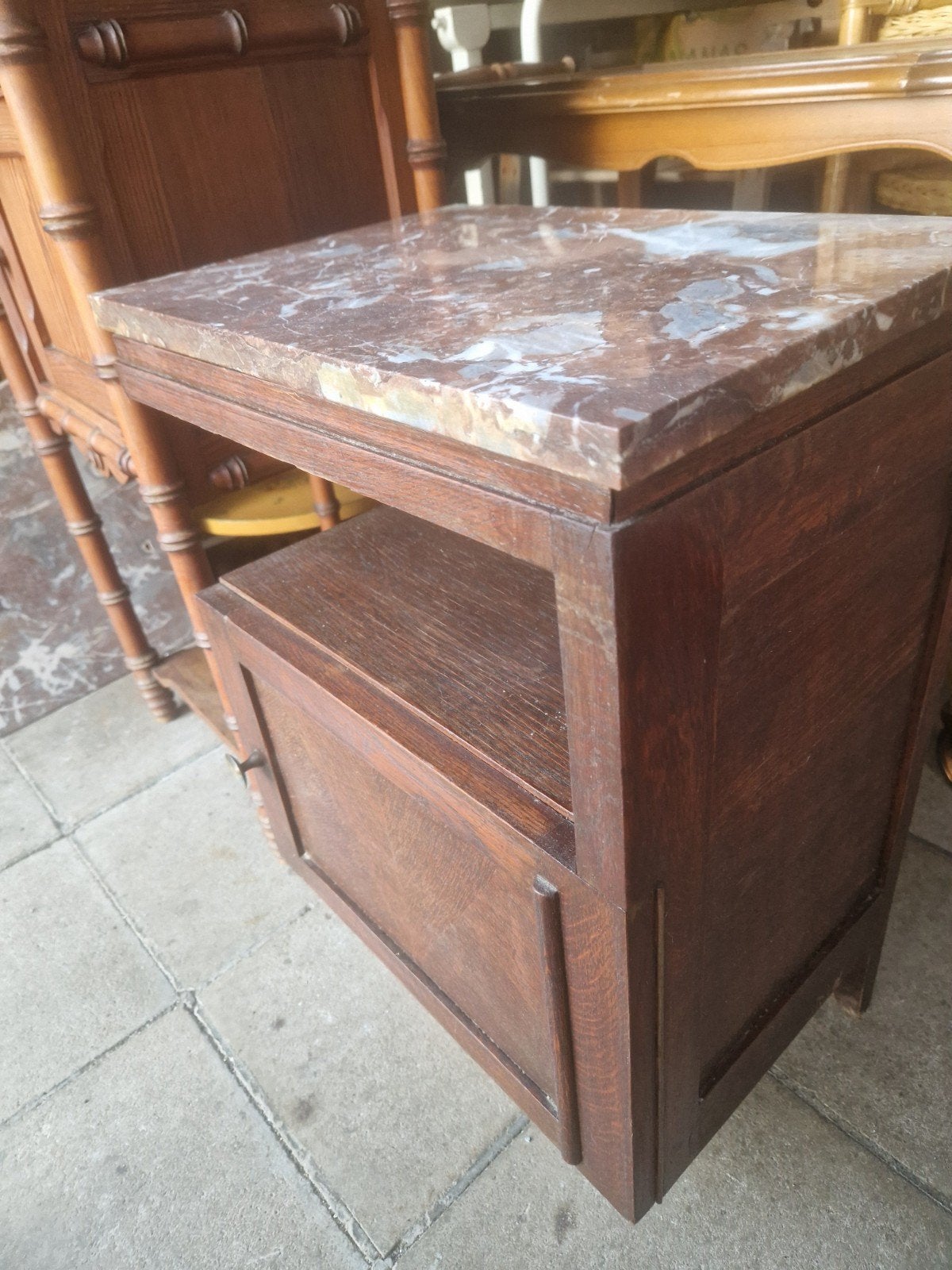 art deco kastje 61/30/43cm+marmer €25 AFGEPRIJSD, Ophalen