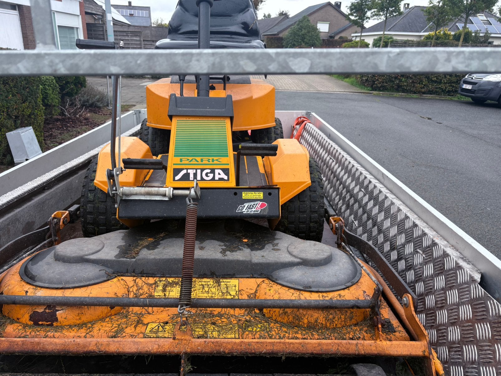 Zitmaaier stiga  frontmaaier, Enlèvement, Utilisé, Démarrage électrique