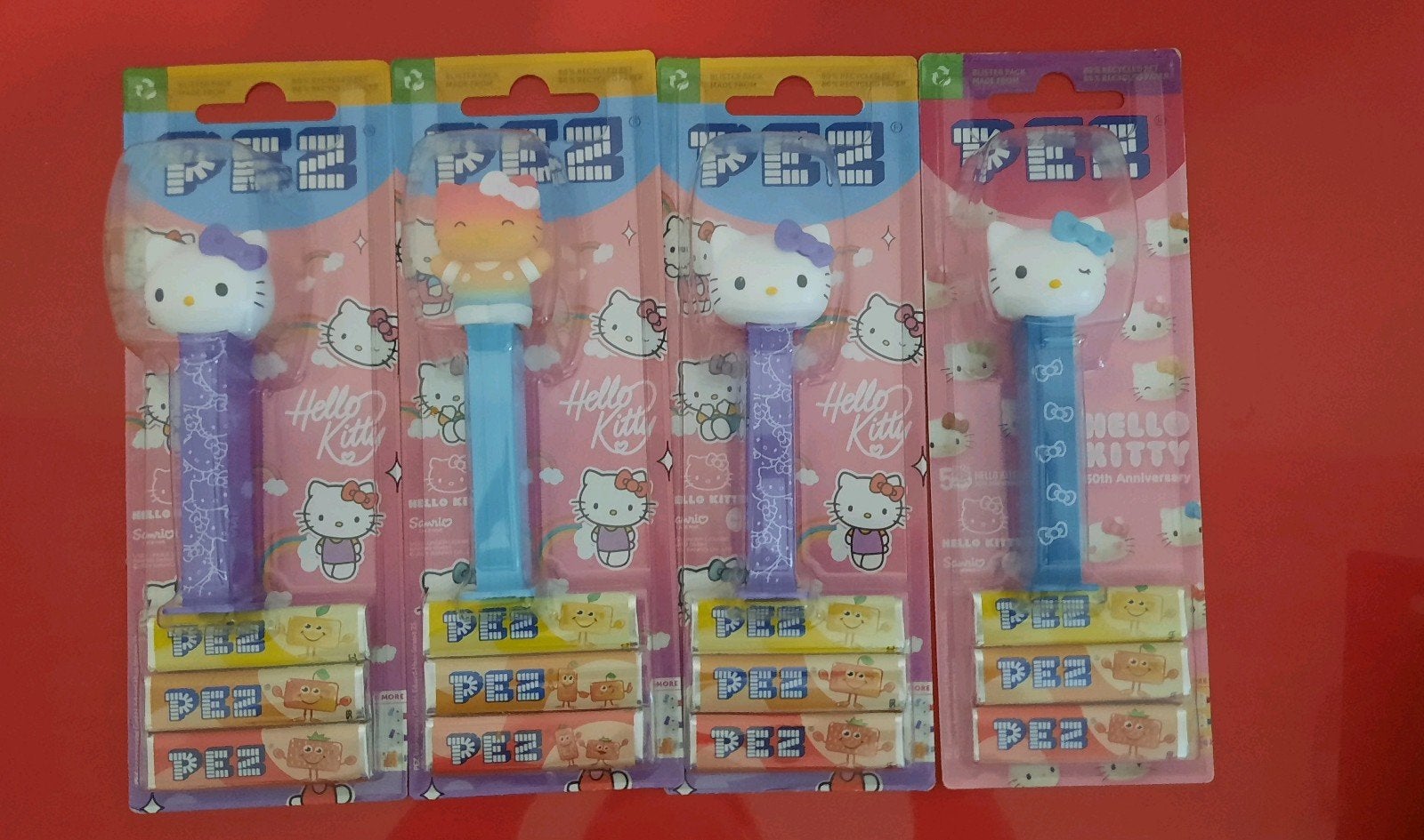 Hello Kitty lot PEZ van 4 stuks om te verzamelen, Verzamelen, Ophalen, Zo goed als nieuw